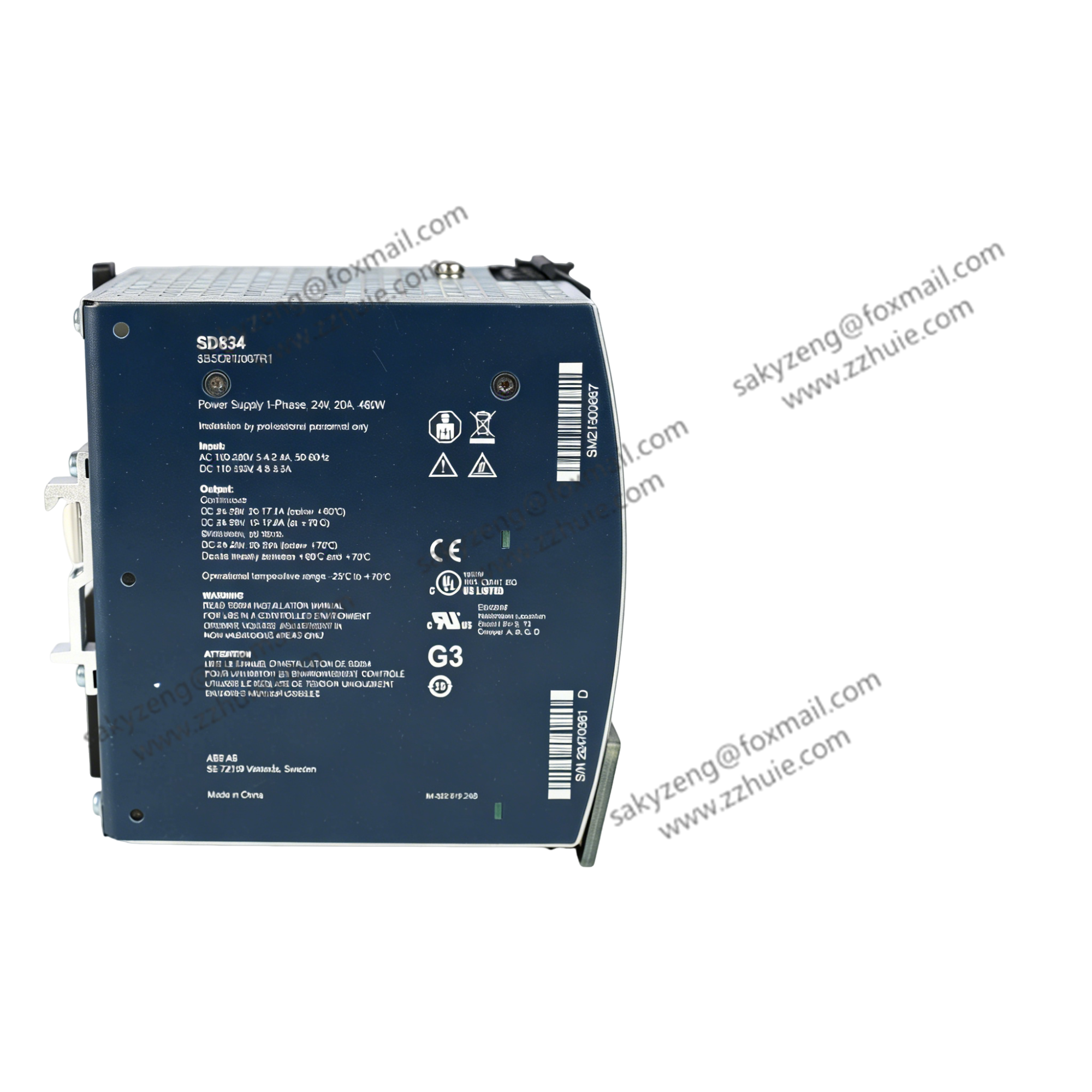 ABB SD834 3BSC610067R1 Power Supply Module for S800 I/O & 800xA DCS