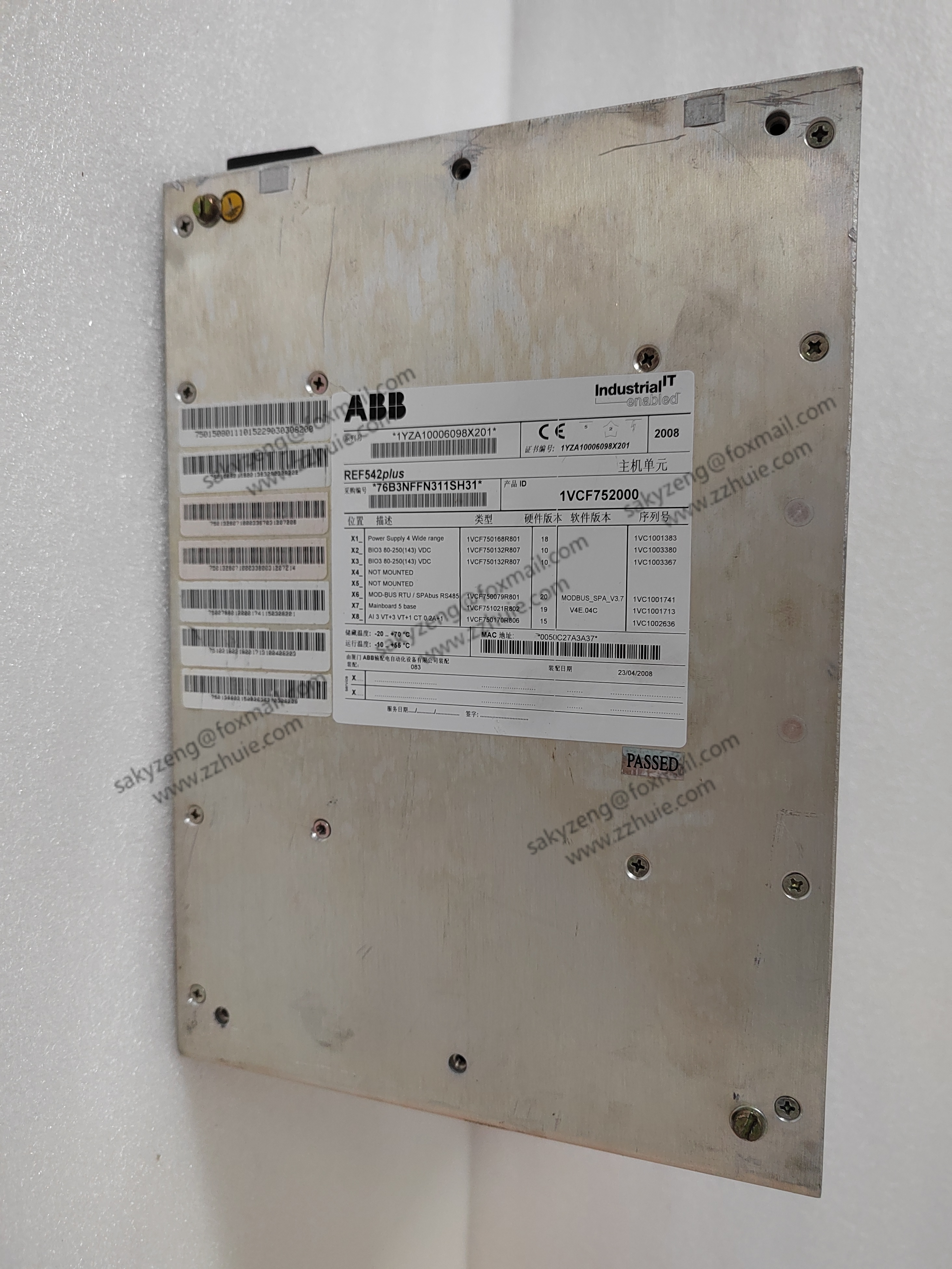 ABB 1VCF752000 REF542plus Multifunctional Medium‑Voltage Feeder‑Protection Terminal